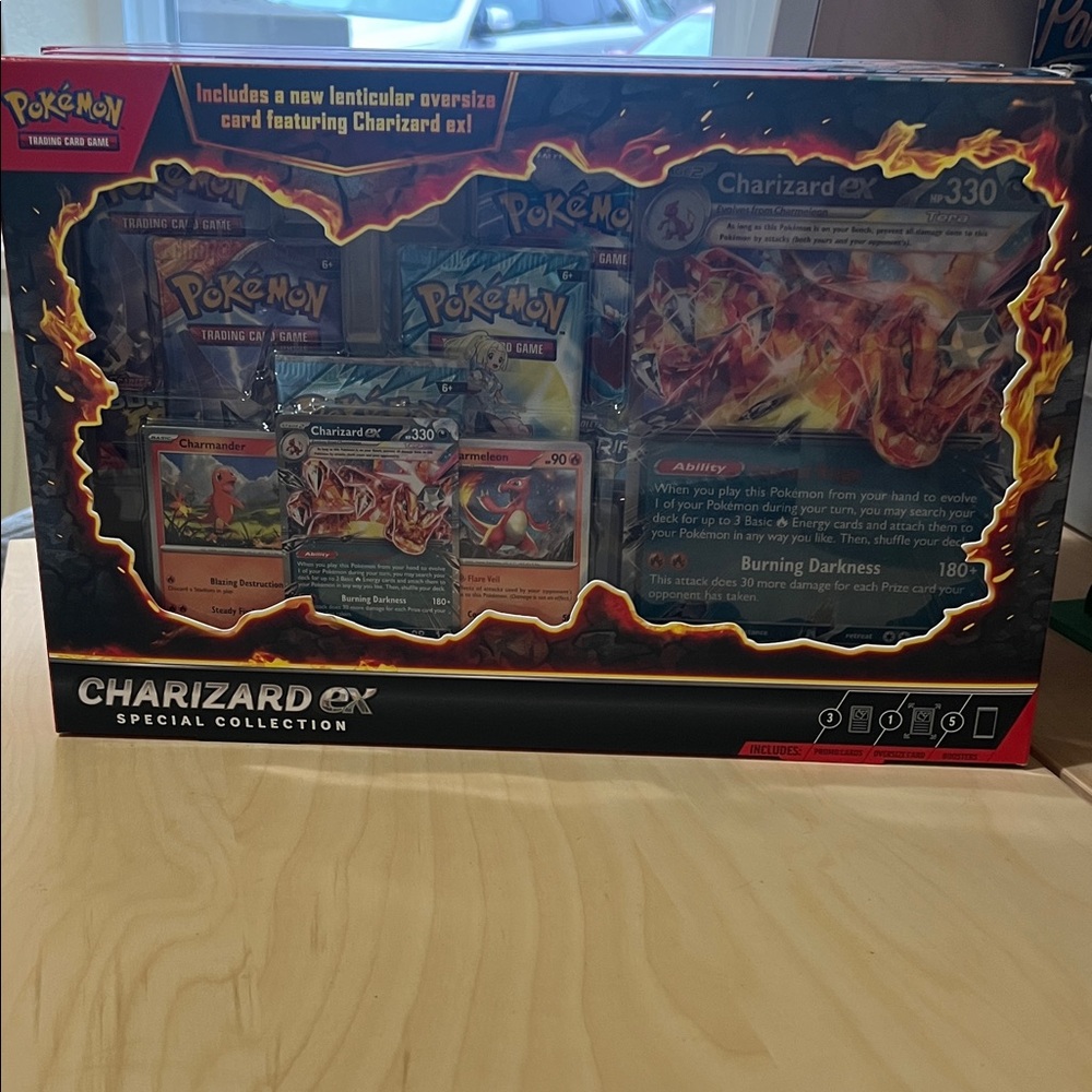 Pokemon Charizard EX Collection with Fiery Red Accents